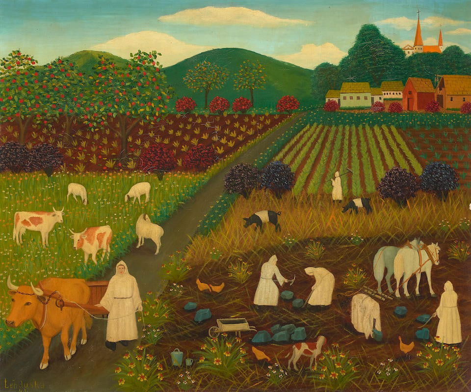 Lawrence Lebduska (American, 1894-1966) Monastère 30 x 36in (76.2 x 91.4cm) (1 of 2)