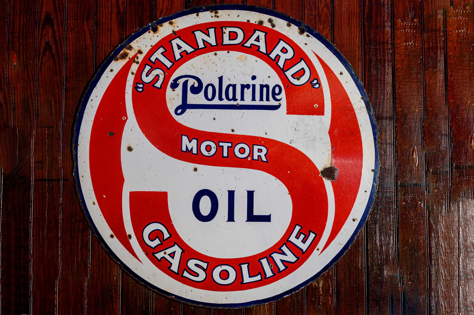 A Standard Motor Gasoline Porcelain Enamel Sign (1 of 1)