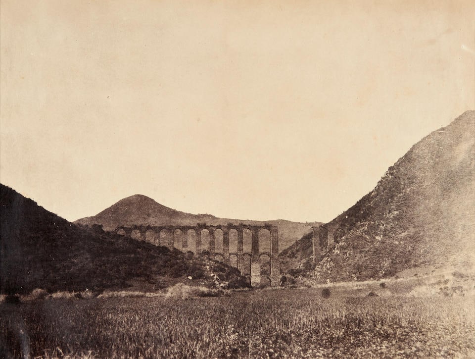 John Beasley Greene (1832-1856); Aqueduct of Cherchell, Algeria;: John Beasley Greene (1832-1856) Aqueduct of Cherchell, Algeria, 1855-56 Salt print. image/sheet 8 15/16 x 11 7/8 in. (22.7 x 30.3 cm) For further information on this lot please visit Bonhams.com For