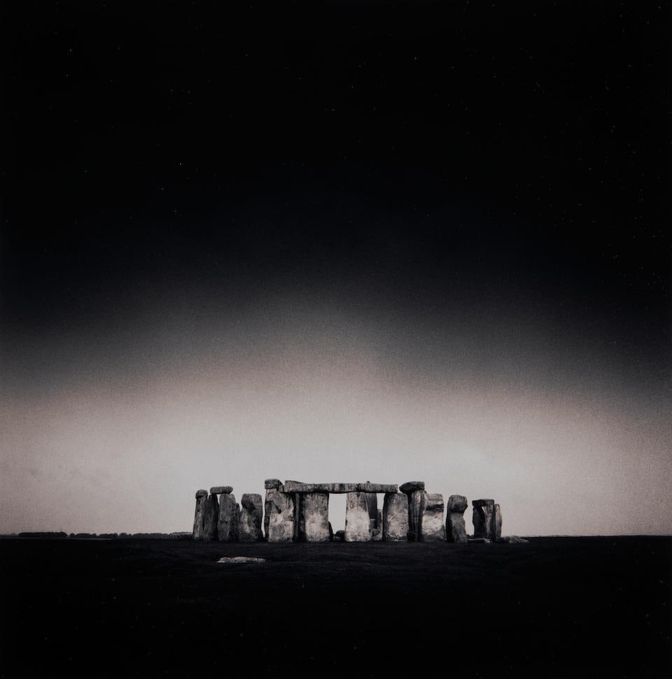 Michael Kenna (born 1953); Stonehenge, Wiltshire, England;: Michael Kenna (born 1953) Stonehenge, Wiltshire, England, 1990 Gelatin silver print, printed 1992; numbered and signed '6/45...Michael Kenna 1990' in pencil on the mount and stamped in ink, titled, an