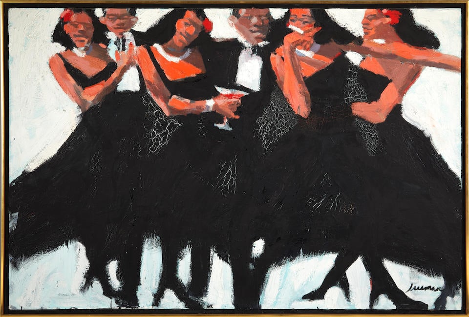 ROBERT FREEMAN (American, born 1946) Untitled (framed 128.3 x 189.8 x 5.0 cm (50 1/2 x 74 3/4 x ...: ROBERT FREEMAN (American, born 1946) Untitled signed 'Freeman' (lower right) oil on canvas 121.9 x 184.1 cm (48 x 72 1/2 in). framed 128.3 x 189.8 x 5.0 cm (50 1/2 x 74 3/4 x 2 in). For further infor