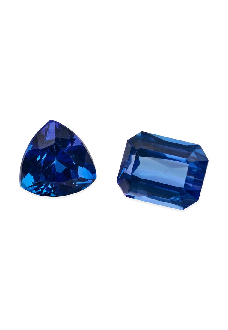 TWO UNMOUNTED TANZANITE (2) (1 of 1)