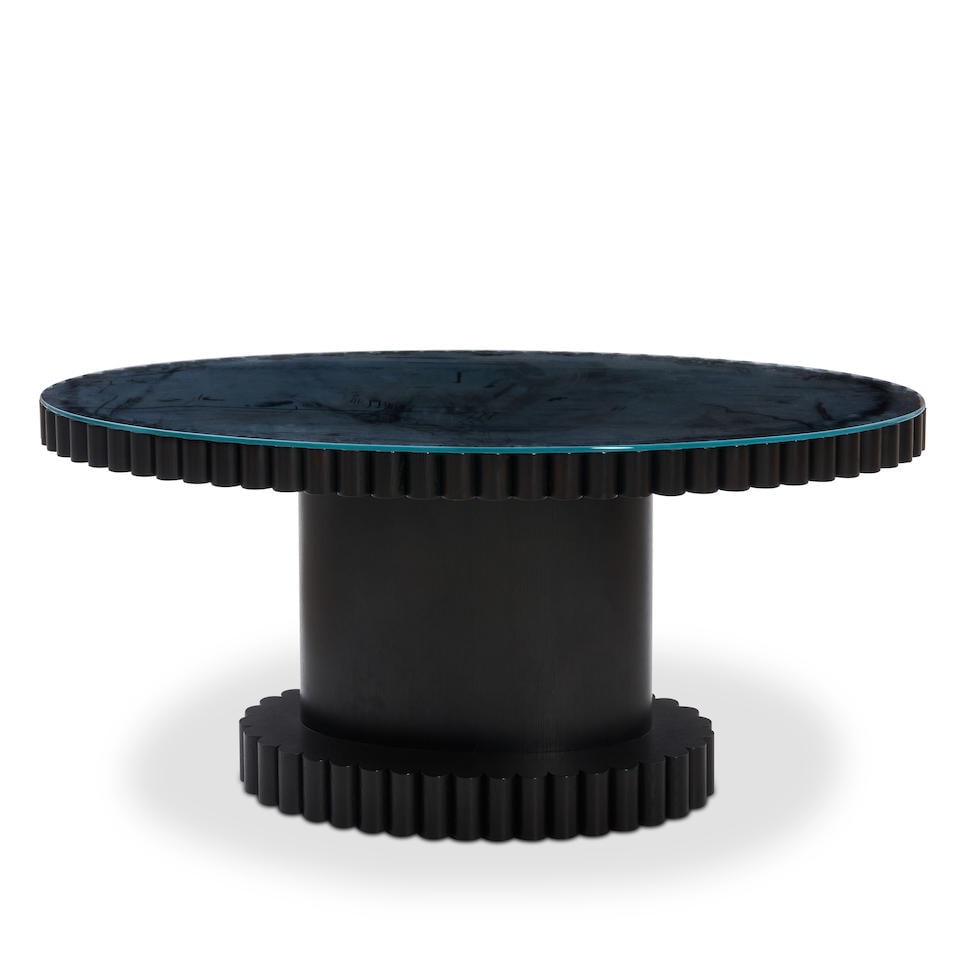 CONTEMPORARY MASTERPIECE EBONIZED DINING TABLE (1 of 1)