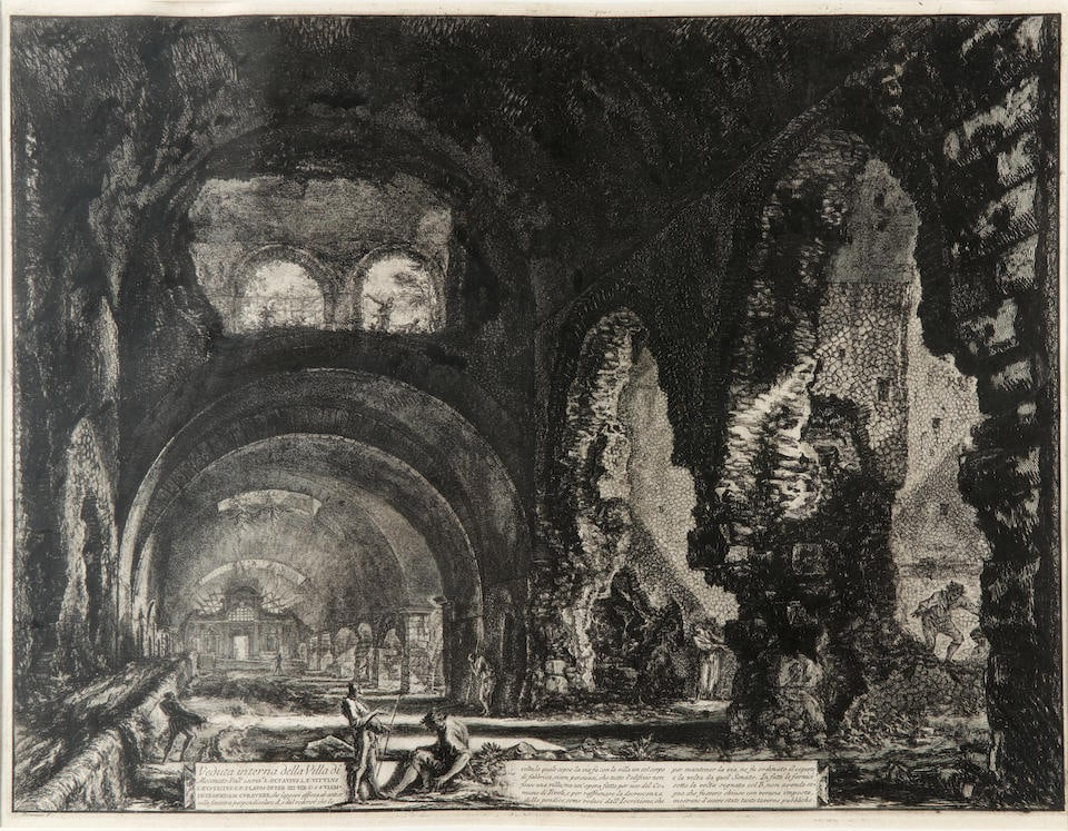 GIOVANNI BATTISTA PIRANESI (ITALIAN, 1720-1778) VEDUTA INTERNA DELLA VILLA DI MECENATE (1 of 5)
