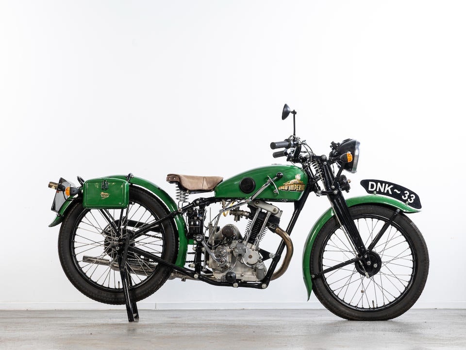 1937 New Imperial 148cc Model 23 Frame no. 97/35262/23 Engine no. 107/43266/23: 1937 New Imperial 148cc Model 23 Registration no. DNK 33 Frame no. 97/35262/23 Engine no. 107/43266/23 Builder of the last British-made machine to win the Lightweight 250 TT during the pre-war era, Ne