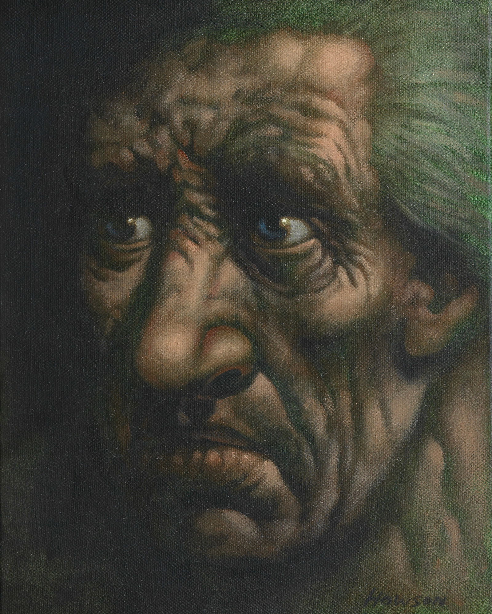 Peter Howson OBE (British, born 1958) Tiberius: Peter Howson OBE (British, born 1958) Tiberius signed 'HOWSON' (lower right) oil on canvas 30.5 x 25cm (12 x 9 13/16in). Footnotes: Provenance With High St. Gallery, Kirkcudbright