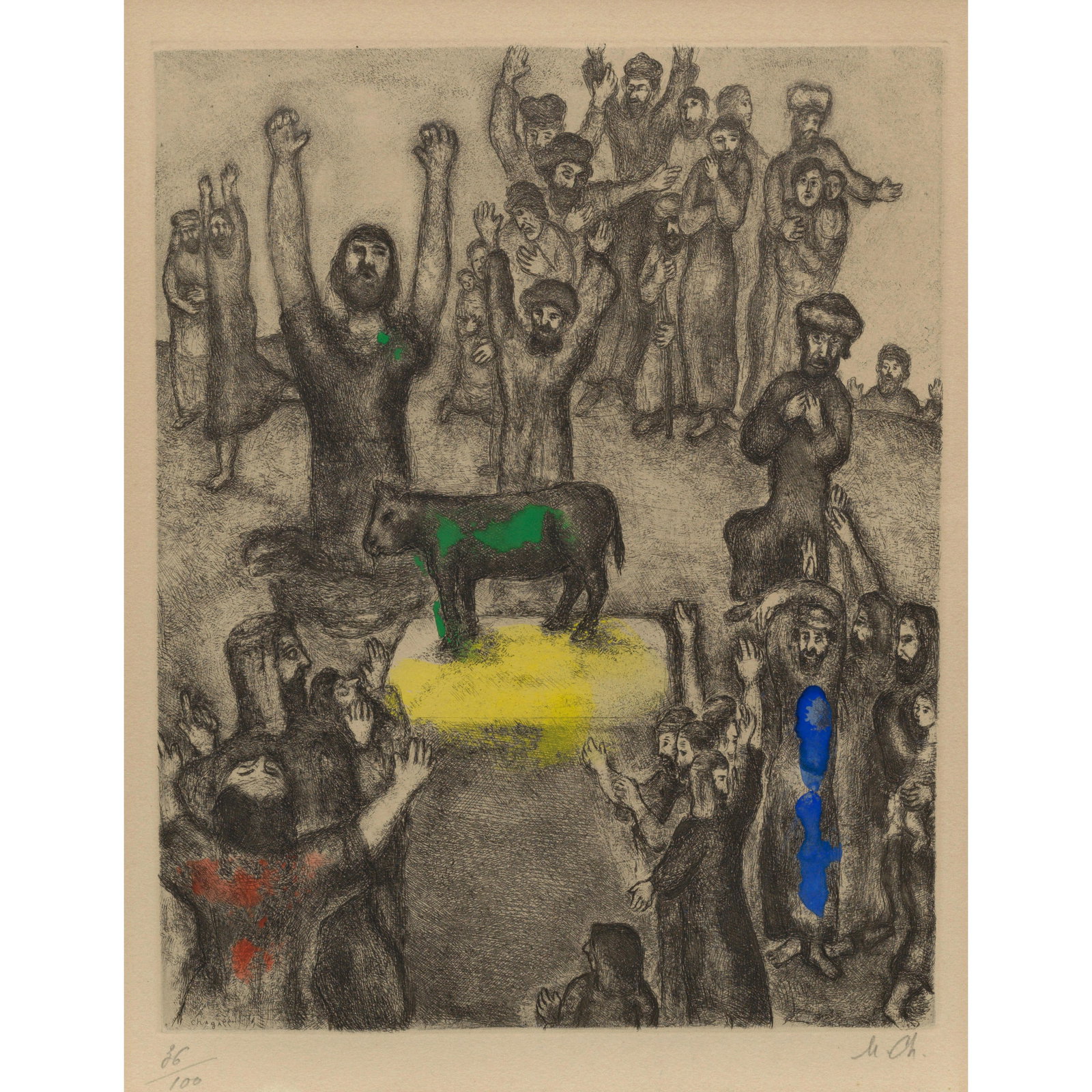 Marc Chagall (1887-1985); Le veau d'or, from La Bible; (1 of 1)