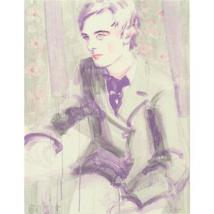 Elizabeth Peyton (born 1965); Bosie;: Elizabeth Peyton (born 1965) Bosie, 1998 Lithograph in colors on wove paper, signed in pencil, dated and numbered 'P.P. 4/4' (a printer's proof, aside from the edition of 45), published by Brooke Alex