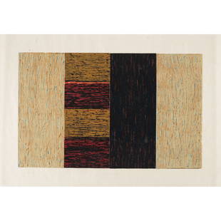 Sean Scully (born 1946); Stranger;: Sean Scully (born 1946) Stranger, 1987 Woodcut in colors on Okawara paper, signed in pencil, titled, dated and numbered 3/30, published by Diane Villani Editions, New York, printed by Chip Elwell, New