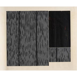 Sean Scully (born 1946); Block;: Sean Scully (born 1946) Block, 1986 Woodcut in colors on Japan paper, signed in pencil, titled, dated and numbered AP 4/10 (an artist's proof, aside from the edition of 30, published by Diane Villani