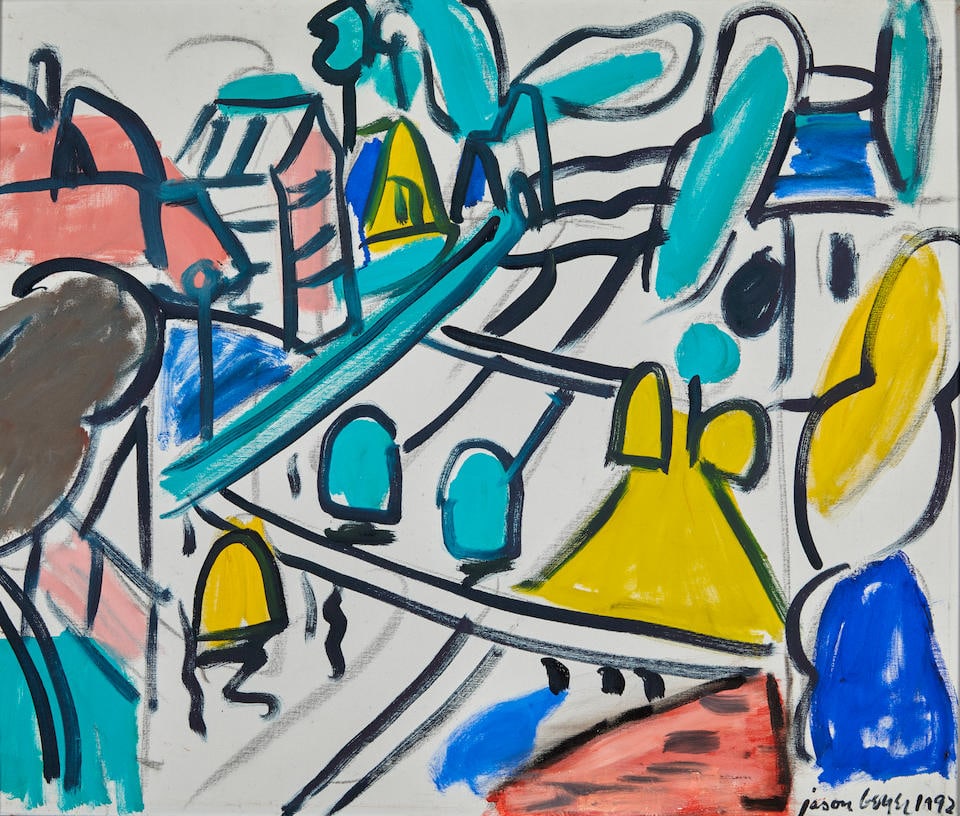 JASON BERGER (AMERICAN, 1924-2010) THE CRESSONIERE, VEULES-LES-ROSES: JASON BERGER (AMERICAN, 1924-2010) THE CRESSONIERE, VEULES-LES-ROSES Signed and dated 'Jason Berger 1993' (lower right), titled on the reverse. Oil on canvas, framed, 62.2 x 74.3 cm (24 1/2 x 29 1/4 i