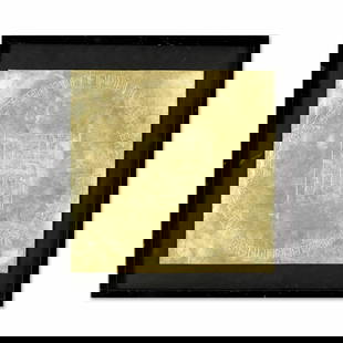 ALAIN JACQUET (1939 -2008) Les 64 Kua, 1971-1973 Feuille d'or estampillée en braille sur p...: ALAIN JACQUET (1939 -2008) Les 64 Kua, 1971-1973 Feuille d'or estampillée en braille sur papier embossé Référencé avec le numéro d'archive au dos 25 x 25 cm Gold leaf emb