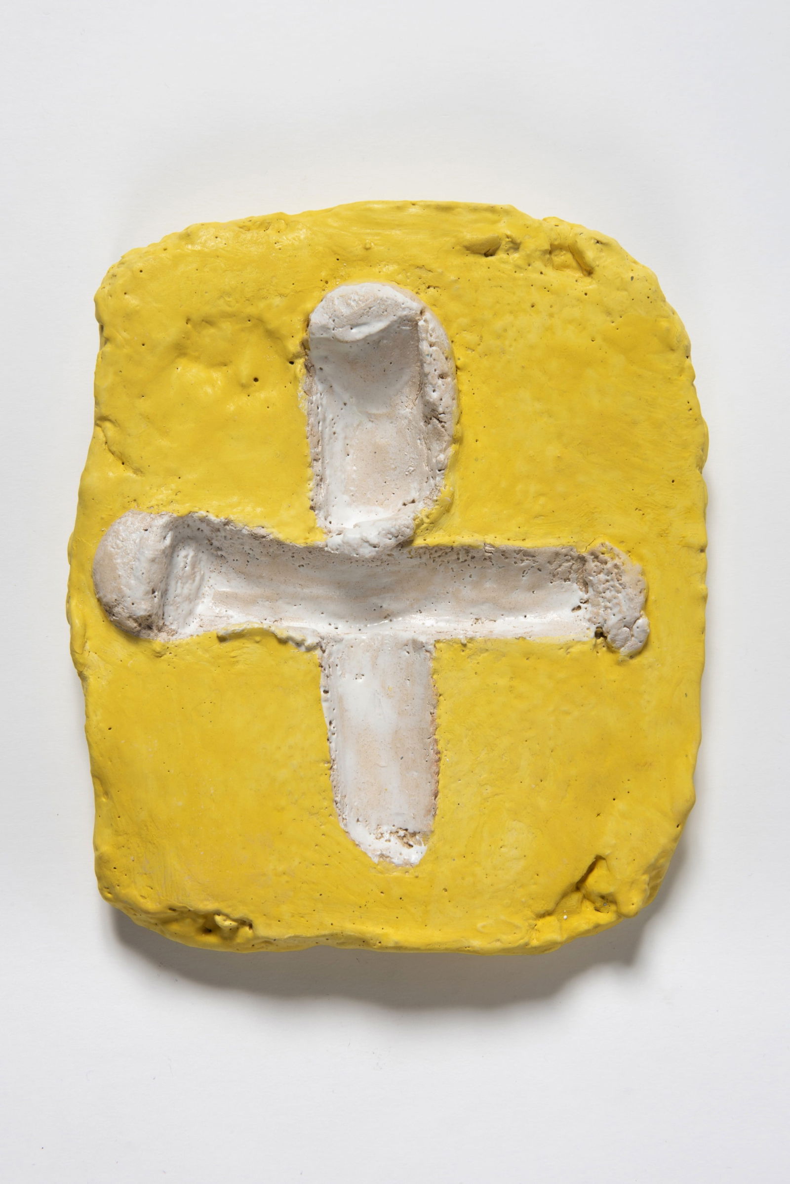 BRAM BOGART (1921-2012) Jaune et blanc (n°5): BRAM BOGART (1921-2012) Jaune et blanc (n°5) 1998 Signé et daté en bas à droite sur la tranche Numéroté HC II/II et daté au dos Cachet 'F Delille Paris' et 'Atelier/