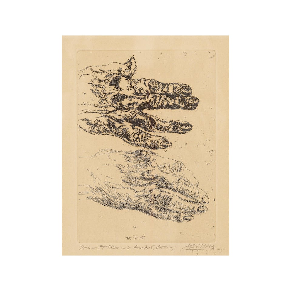 Avigdor Arikha (Roumanie 1929-2010 France). Etude de Main, 1975 (1 of 2)