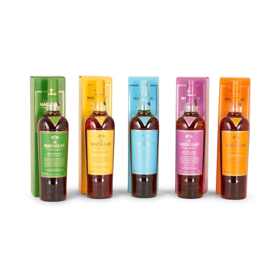 Macallan Editions 2-6 (5 750ml bottles) (1 of 1)
