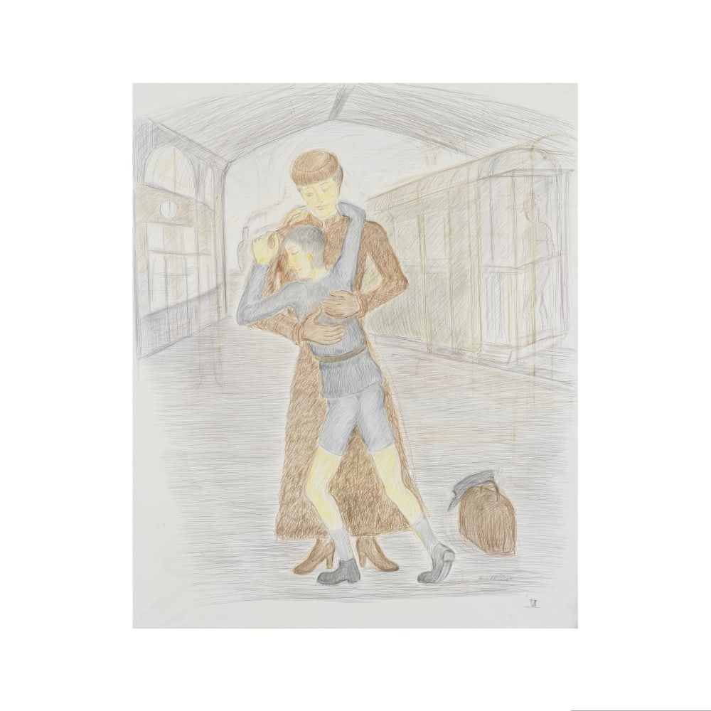 PIERRE KLOSSOWSKI (1905-2001) Le retour à la mère 1991: PIERRE KLOSSOWSKI (1905-2001) Le retour à la mère 1991 signé et porte la mention d'atelier VI pastel et mine de plomb sur papier signed and with the artist's studio number VI