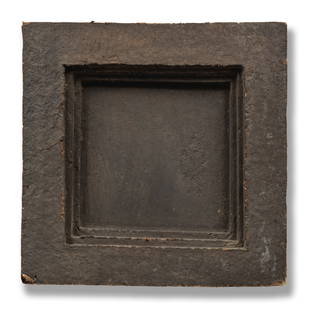 Zarina Hashmi (1937-2020) Pool II (Burnt Umber) 56 x 56.5 x 6.5 (22 1/16 x 22 1/4 x 2 9/16) (Exe...: Zarina Hashmi (1937-2020) Pool II (Burnt Umber) numbered, titled, signed and dated '3/3 'POOL' Zarina 80' verso cast paper with burnt umber pigment and surface sizing with copper powder 56 x 56.5 x 6.