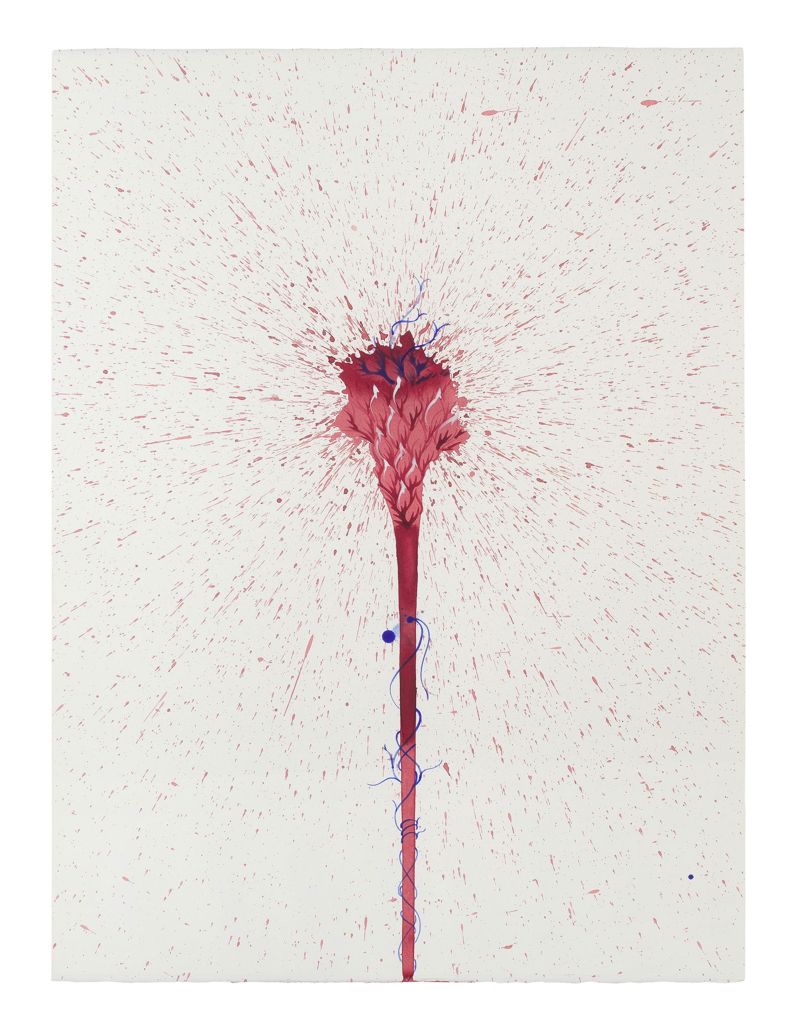 Imran Qureshi (B.1972) Untitled: Imran Qureshi (B.1972) Untitled gouache on paper, framed 77 x 56cm (30 5/16 x 22 1/16in). Footnotes: Provenance Property from a private collection, England. Gifted by the