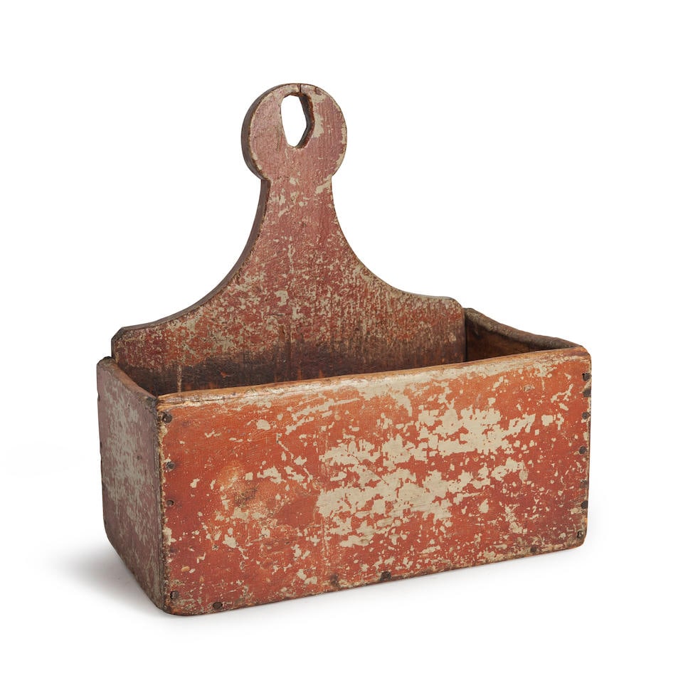 Painted Pine Wall Box, America, 19th/20th century. (1 of 1)