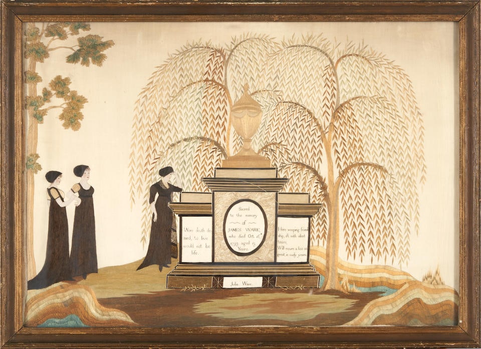 James Ware Memorial Embroidery, Julia Ware (c. 1789-1860), Mary Balch's School, Providence, Rhod... (1 of 3)