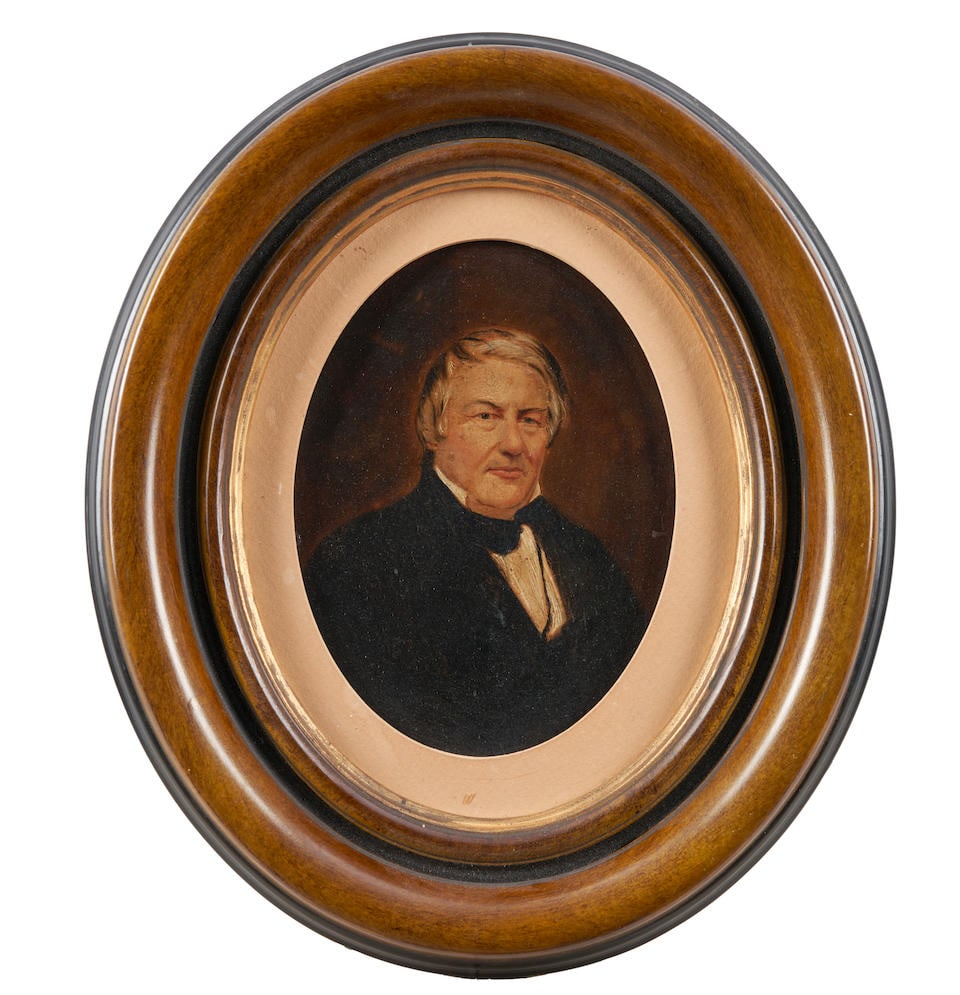 American School, 19th century, Portrait of U.S. President Millard Fillmore (1800-74). Board, 6 1... (1 of 2)