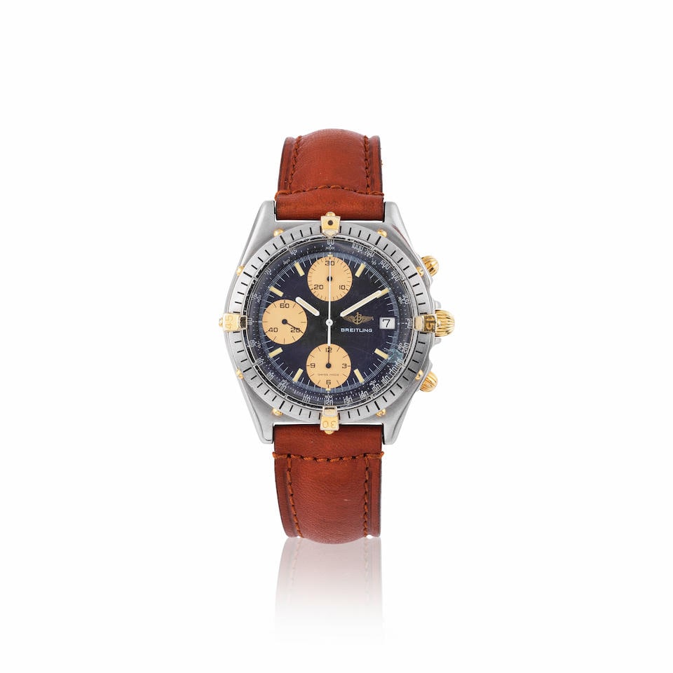 Breitling. A stainless steel automatic calendar chronograph wristwatch Breitling. Chronographe b... (1 of 2)