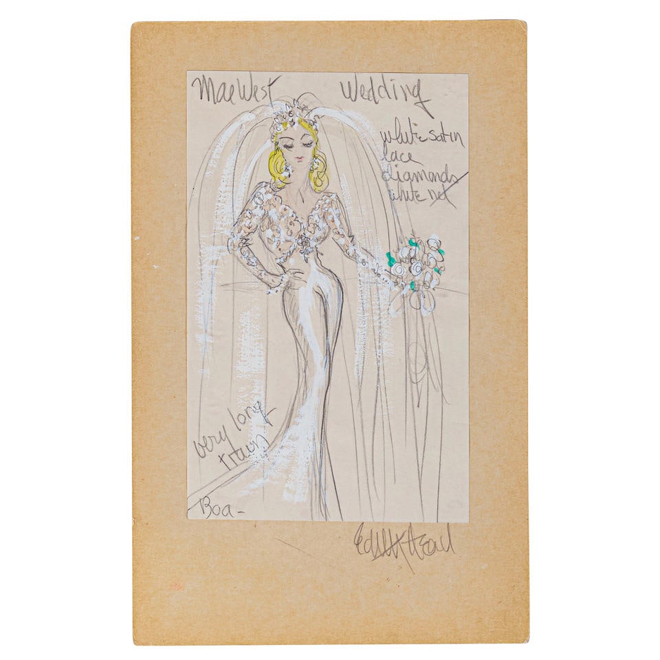 A Mae West Costume Sketch for Sextette (1 of 2)