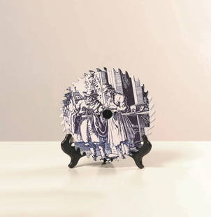 WIM DELVOYE (born 1965) Pandora: WIM DELVOYE (born 1965) Pandora Signé et titré au dos Peinture émaillée sur une scie circulaire et support en bois Getekend en getiteld op de achterkant Lakverf op een cirkelzaag e