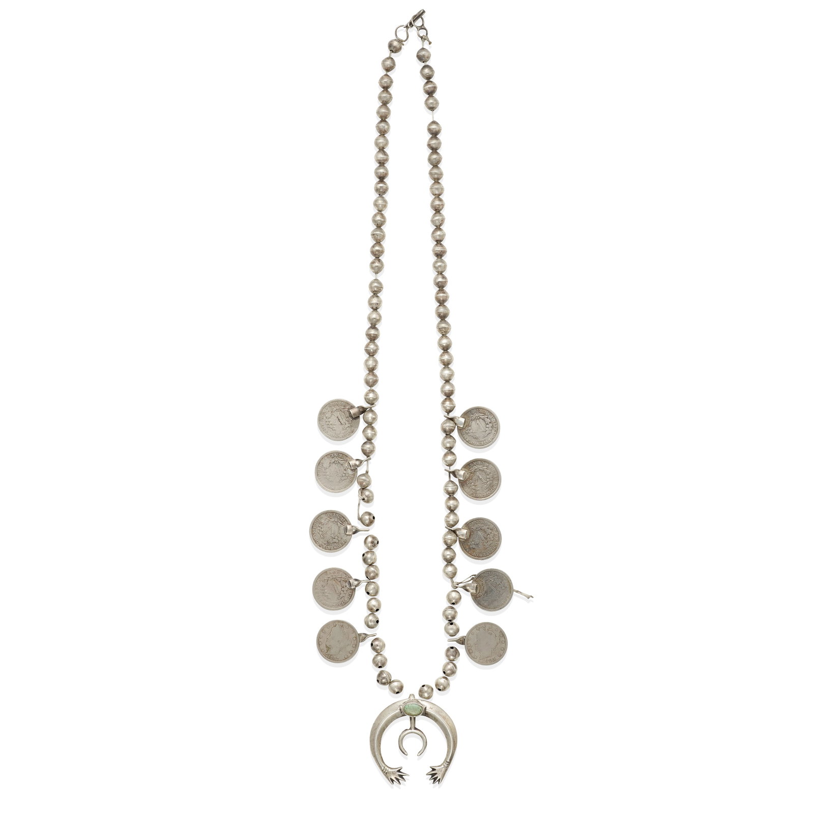 A Diné (Navajo) squash blossom-style necklace (1 of 2)