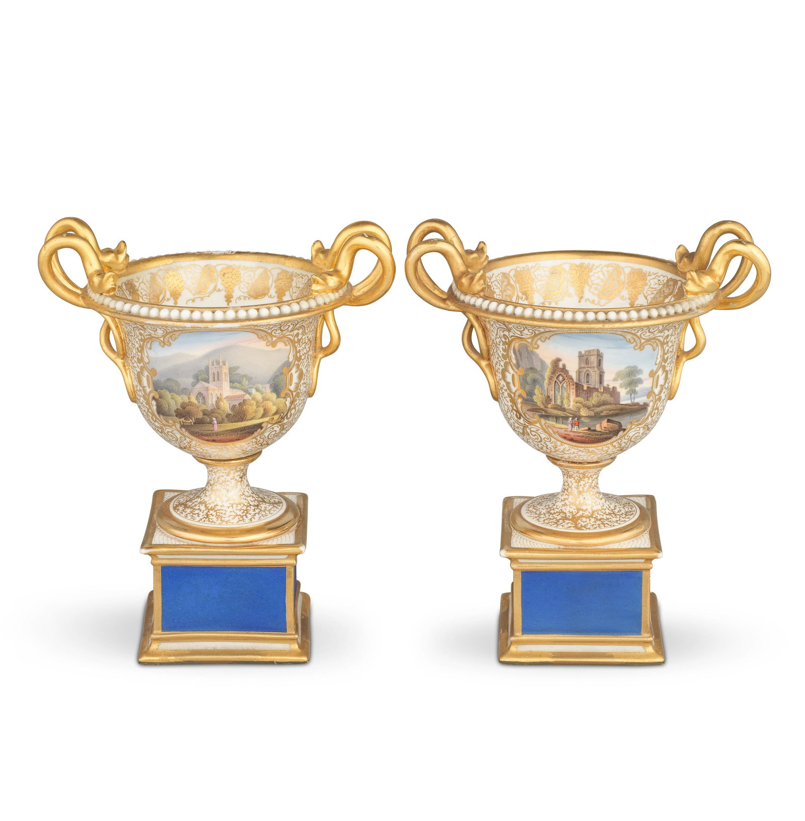 A pair of Flight, Barr and Barr Worcester vases, circa 1830 (1 of 1)