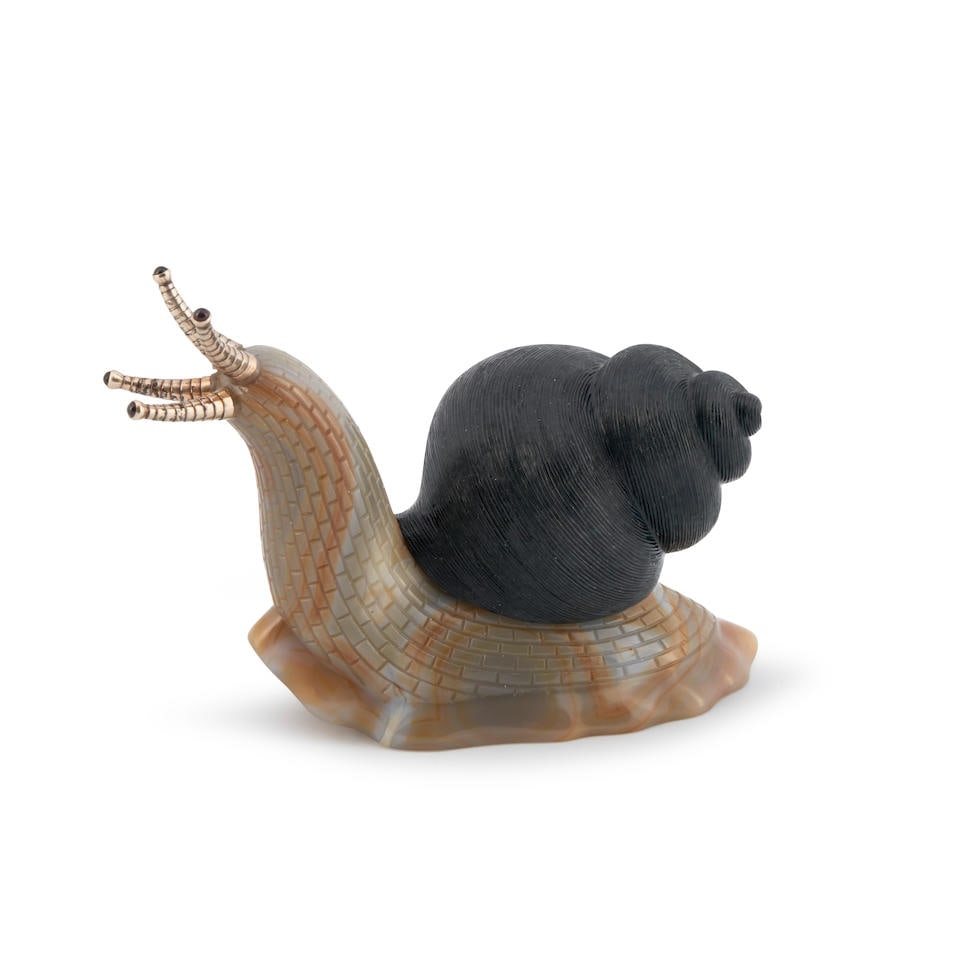 Russian Carved Agate Snail, (1 of 1)