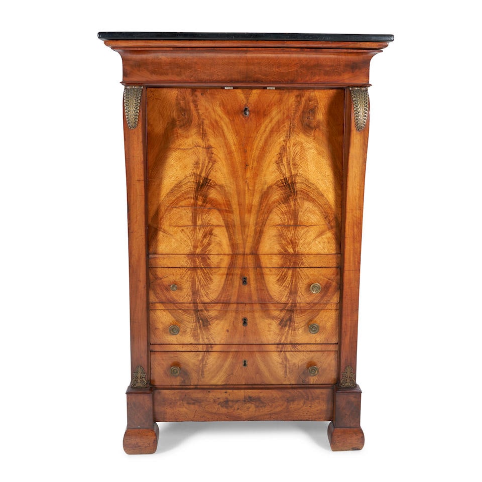 Mahogany Secretaire a Abattant,  France, circa 1830s, (1 of 1)