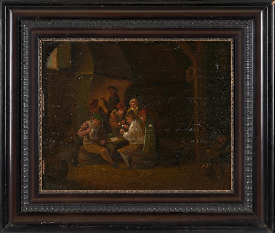 Manner of David Teniers the Younger, Dutch (17th/18th Century) Drinkers and Smokers in a Tavern ... (1 of 3)