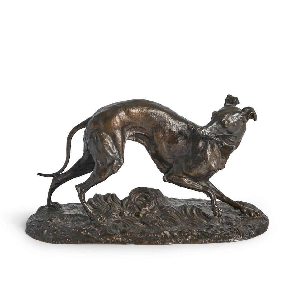 Bronze Whippet,  after Pierre Jules Mêne (France, 1801-1879) (1 of 1)