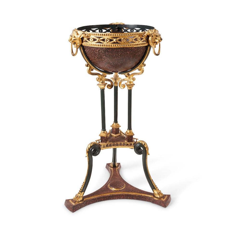 Empire-style Gilt Iron Athenienne, (1 of 2)