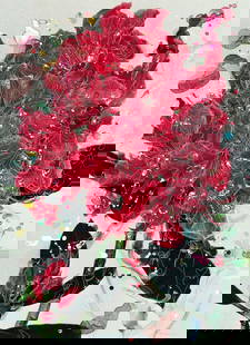 Sebastiaan Bremer (born 1970); Rhododendron Hybrid Peter Koster;: Sebastiaan Bremer (born 1970) Rhododendron Hybrid Peter Koster, 2019 Unique hand-painted archival pigment print with mixed media; flush-mounted to aluminum, signed and dated in ink on the image, frame