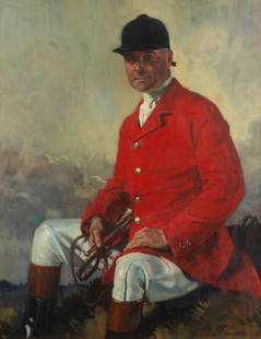 Sir William Orpen N.E.A.C., R.A., H.R.H.A. (Irish, 1878-1931) Portrait of Henry Whitworth M.F.H....: Sir William Orpen N.E.A.C., R.A., H.R.H.A. (Irish, 1878-1931) Portrait of Henry Whitworth M.F.H. signed 'William Orpen' (lower right) oil on canvas 127.5 x 102 cm. (50 1/8 x 40 1/8 in.) Footnotes: Pro