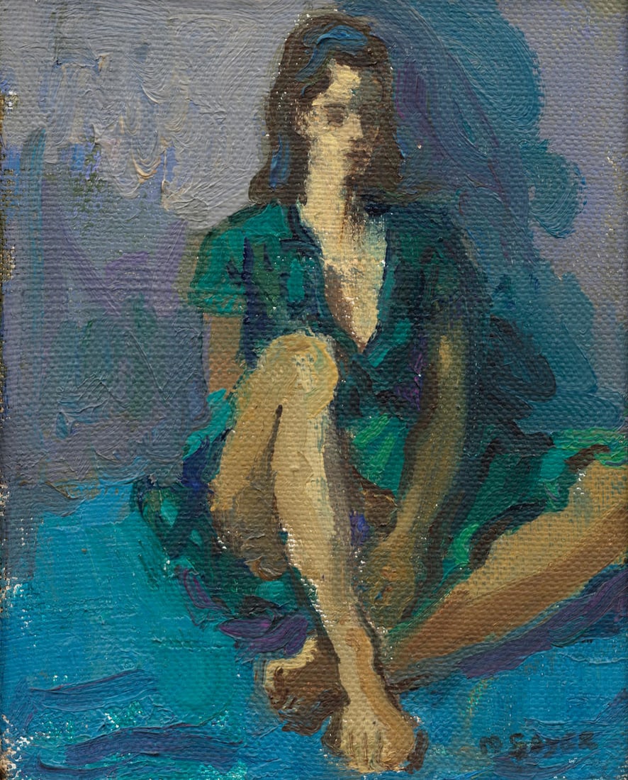 Moses Soyer (1899-1974) Dancer 10 3/8 x 8 1/4 in. (26.4 x 21 cm.): Moses Soyer (1899-1974) Dancer signed 'M SOYER' (lower right) oil on canvas 10 3/8 x 8 1/4 in. (26.4 x 21 cm.) Footnotes: Provenance Private collection, Burlington, Massachusetts, acquired from the ar