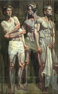 Mark Beard (born 1956) The Three Athletes: Mark Beard (born 1956) The Three Athletes 2009 Huile sur toile Olieverf op doek Oil on canvas 228.6 x 142.2 cm (90 x 56 in) Footnotes: The present work was painted in 20