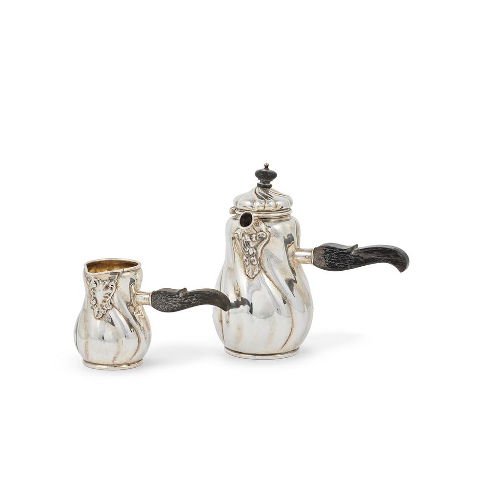 Cafetière et crémier en argent, Elimeyer, Dresde, XXe siècleA German silver coffe... (1 of 1)