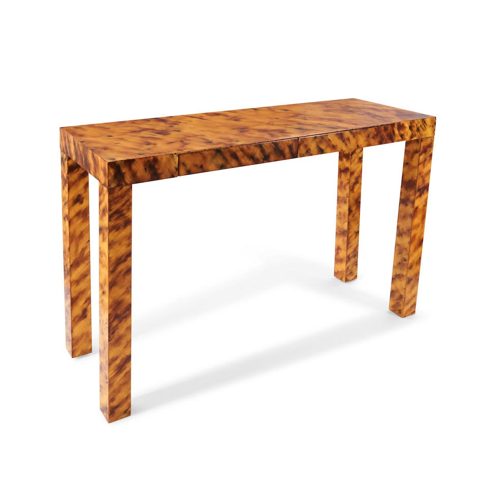 FAUX GRAINED PARSONS TABLE (1 of 1)