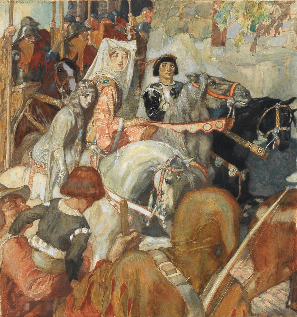 Norman Lindsay (Australian, 1879-1969) The procession (1 of 3)