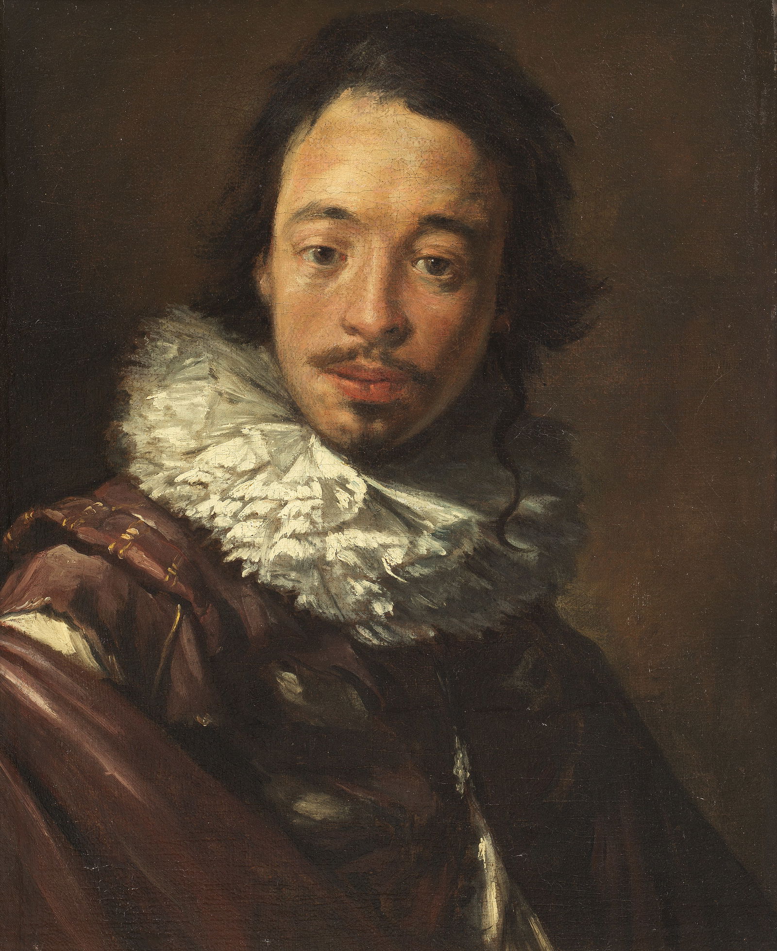 Claude Vignon (Tours 1593-1670 Paris) Portrait of a young man, bust-length, in a ruff, possibly ...: Claude Vignon (Tours 1593-1670 Paris) Portrait of a young man, bust-length, in a ruff, possibly a portrait of the artist oil on canvas 56.1 x 43.8cm (22 1/16 x 17 1/4in). Footnotes: Provenanc