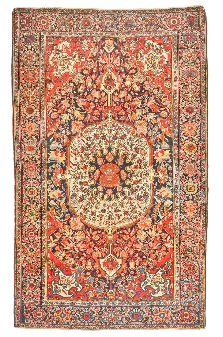 Fereghan Sarouk Iran 4 ft. x 6 ft. 3 in.: Fereghan Sarouk Iran c. early 20th century 4 ft. x 6 ft. 3 in. For further information on this lot please visit Bonhams.com For further information about this lot please