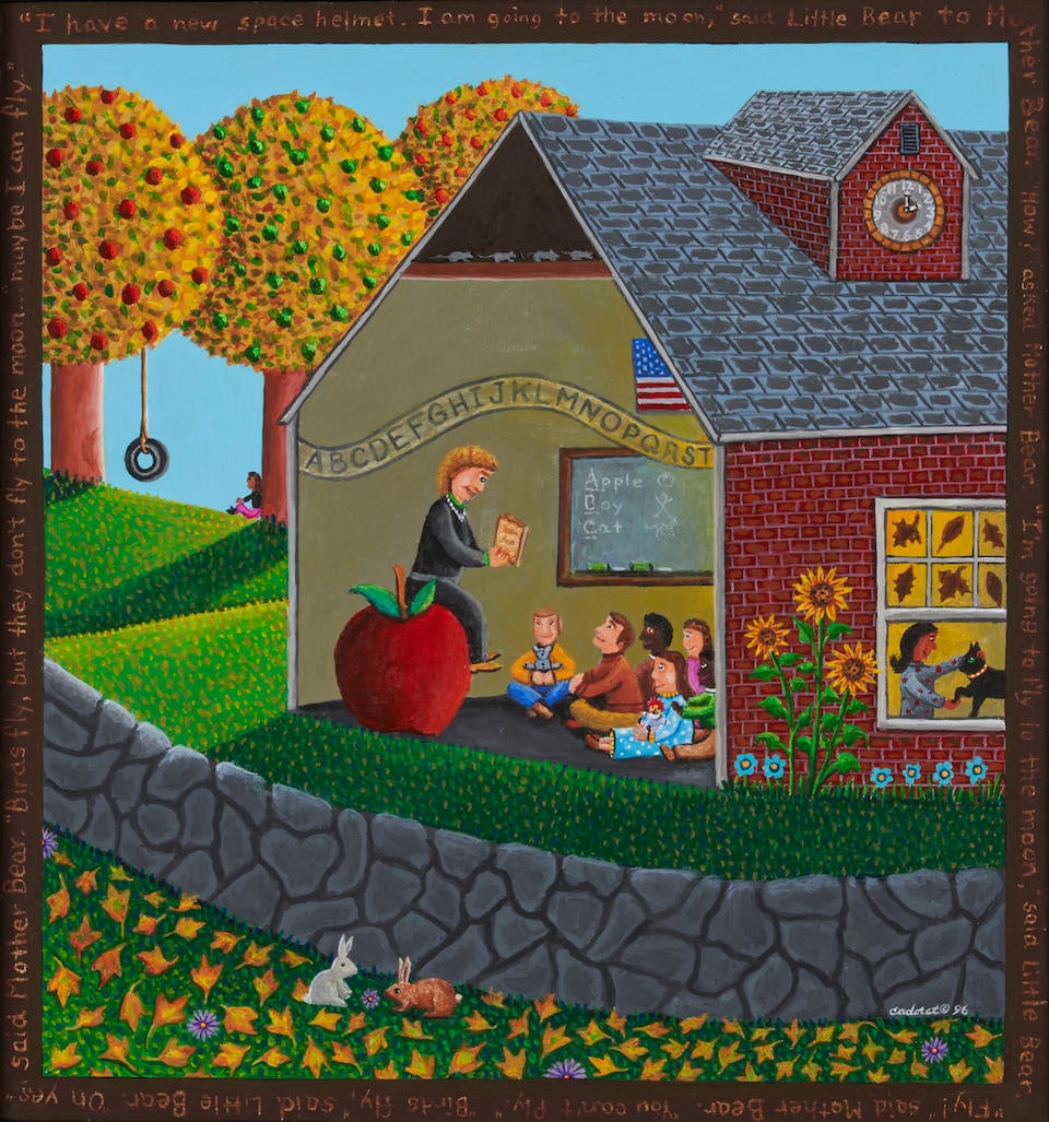 DON CADORET (AMERICAN, 20TH/21ST CENTURY) BACK TO SCHOOL AND THE MOON, 1996 (1 of 2)