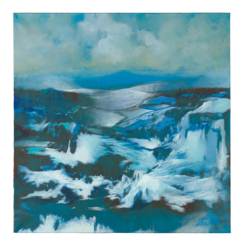 JUAN SANCHEZ JUAREZ (B. 1946) Seascape 1977: JUAN SANCHEZ JUAREZ (B. 1946) Seascape 1977 signed and dated 77 acrylic on canvas 35 1/2 by 35 1/2 in. 90.2 by 90.2 cm. Footnotes: Provenance Jack Gallery, New York Acquired directly from the above by