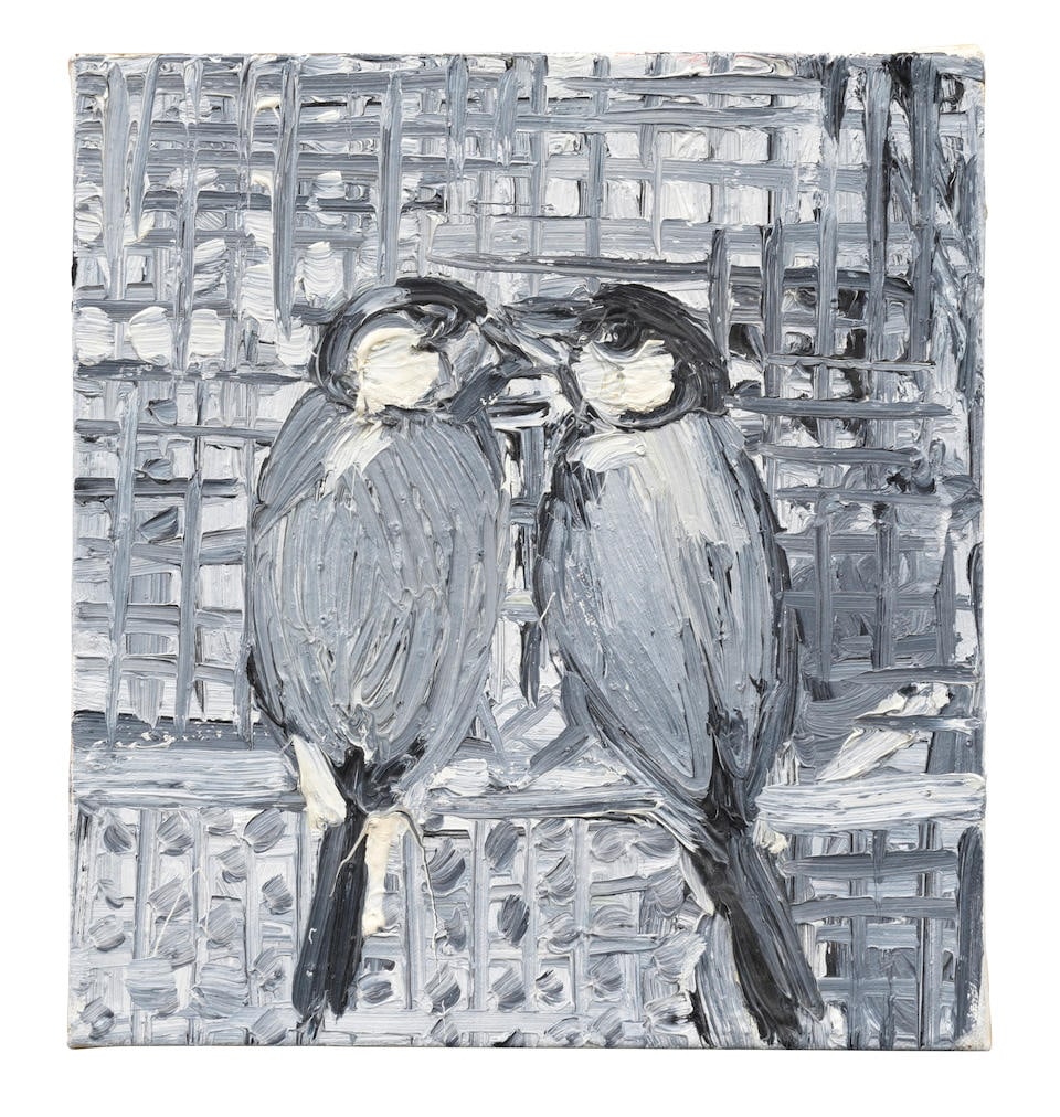 HUNT SLONEM (B. 1951) Pair of Javas 1988 (1 of 2)