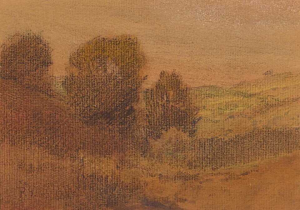 Attributed to Percy Gray (1869-1952) Trees in a Landscape 5 x 7 in. framed 12 x 14 in. (1 of 2)