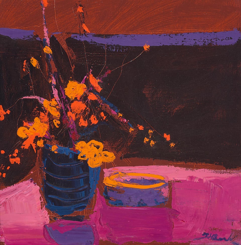 Henrietta Berk (1919-1990) Tonal Arrangement 12 x 12 in. framed 13 1/4 x 13 1/4 in.: Henrietta Berk (1919-1990) Tonal Arrangement signed 'H. Berk' (lower right) oil on canvas 12 x 12 in. framed 13 1/4 x 13 1/4 in. For further information on this lot please visit Bonhams.com For furthe