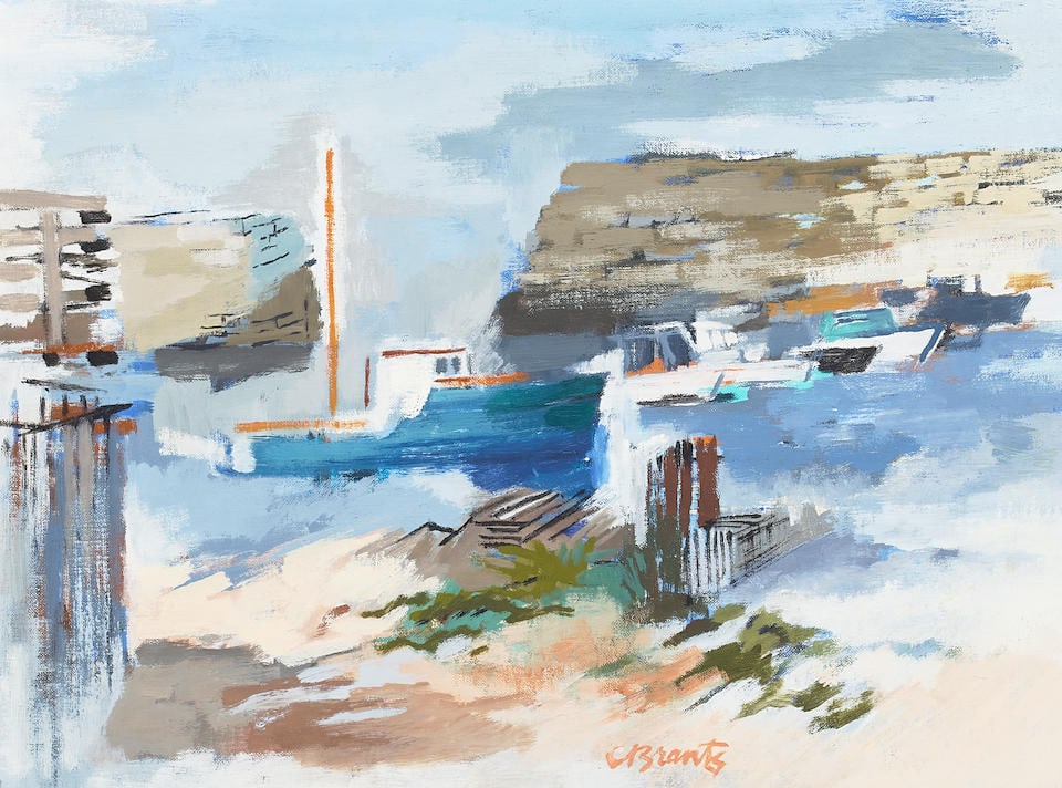 Cynthia Brants (born 1921) Lone Cove 12 x 16 in.  framed 17 x 20 3/4 in. (1 of 2)